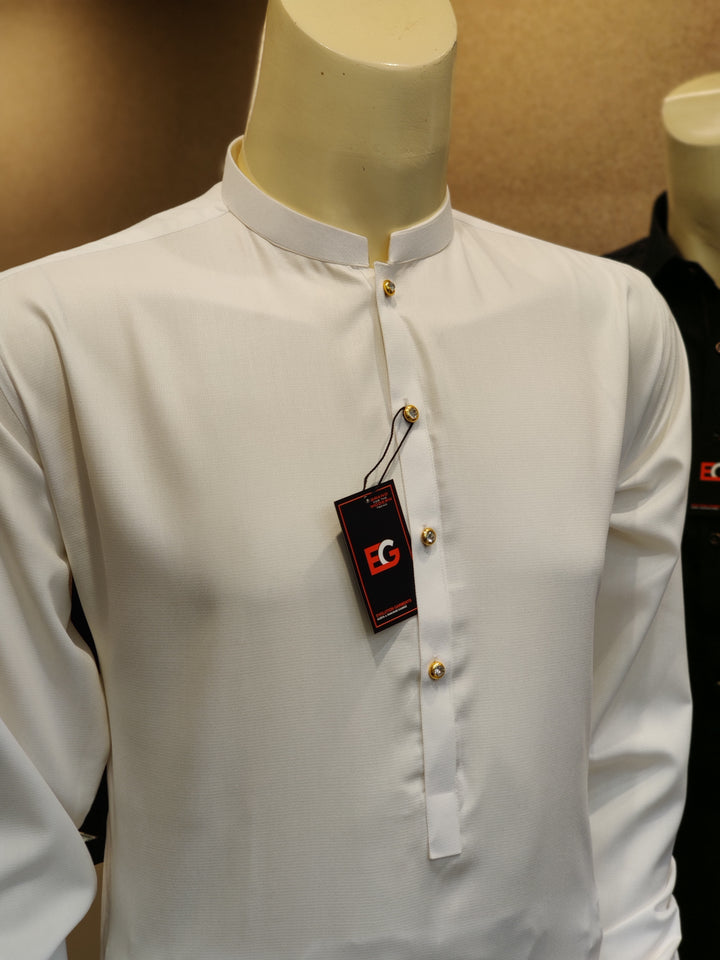 Royal Off-White Premium -  Kameez Shalwar