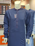 Royal Navy Blue Designer Embroidered - Kameez Shalwar