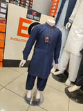 Royal Navy Blue Designer Kids - Kameez Shalwar