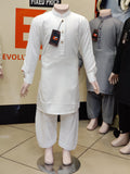 Exclusive Off-White Blended Kids - Shalwar Kameez