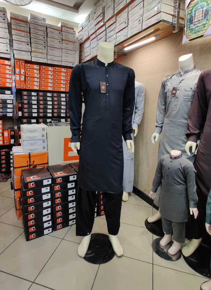 Exclusive Black Blended - Shalwar Kameez