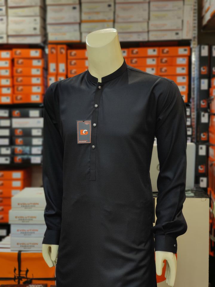 Exclusive Black Blended - Shalwar Kameez