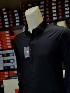 Jet Black Semi Formal Men's Kameez Shalwar - Collection'25