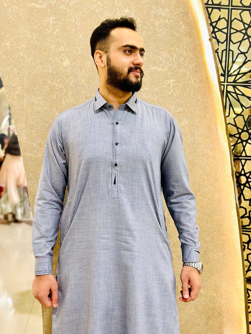 Malaysian Mid Blue Shalwar Kameez