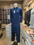 Premium Navy Blue Designer Men's Kameez Shalwar - Spring Collection'24