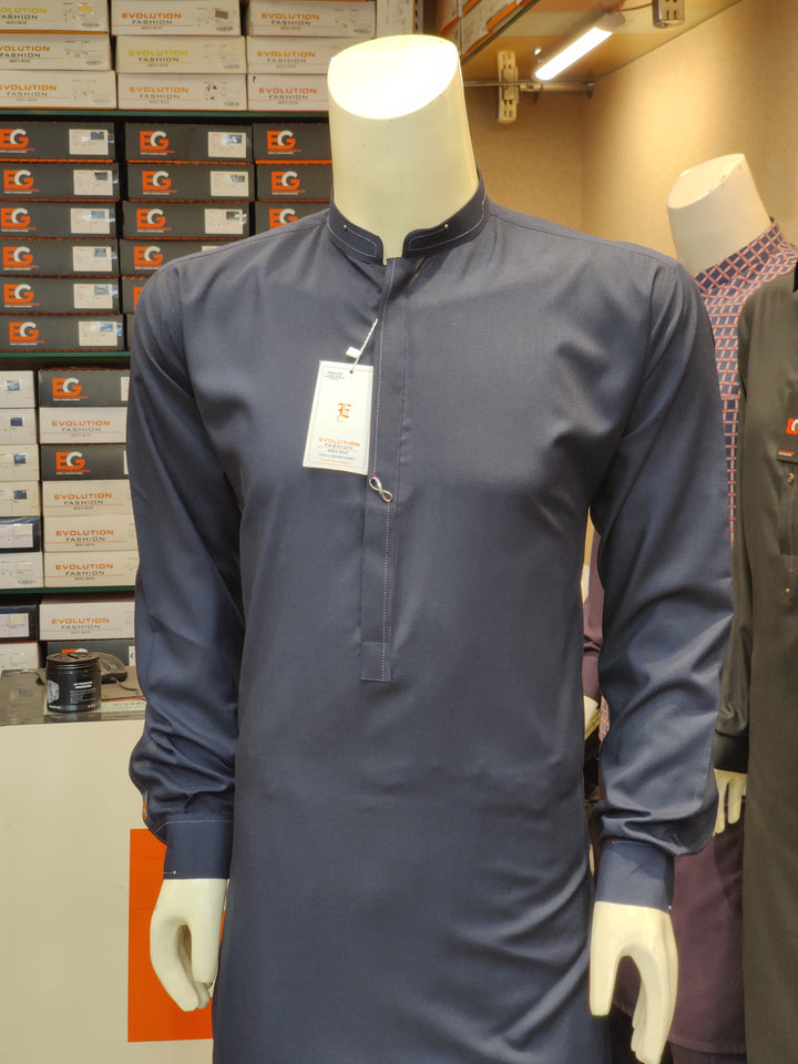 Signature Navy Blue - Kurta Pajama