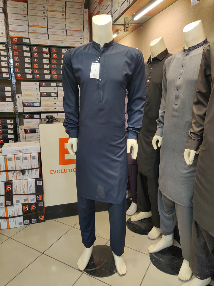 Signature Navy Blue - Kurta Pajama