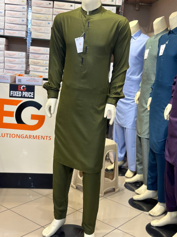 Kurta Pajama -  Olive Green