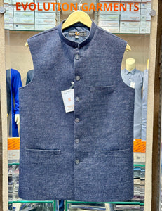 DENIM BLUE WAISTCOAT– Evolution-Garments