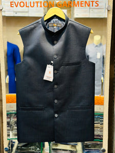 BLACK IMPORTED FANCY WAISTCOAT  – Evolution-Garments