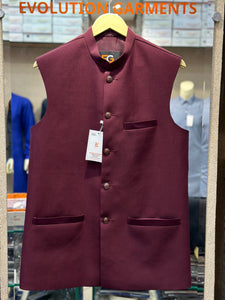 Plain Maroon Waistcoat