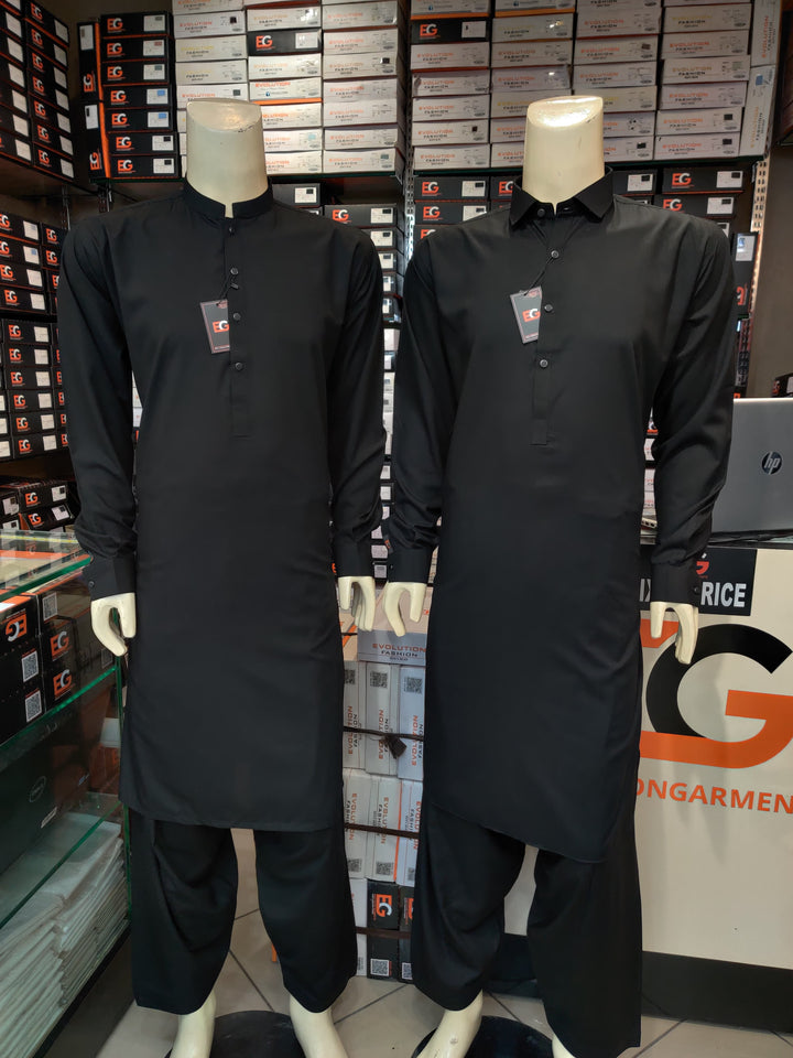 Premium Jet Black - Kameez Shalwar