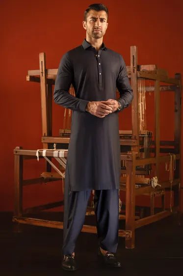 Plain Collar Kameez Shalwar - 8 Colors